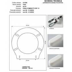 Copriwater Alfa THAI AZZURRO Cerniera Cromo-Sedile-Asse Wc
