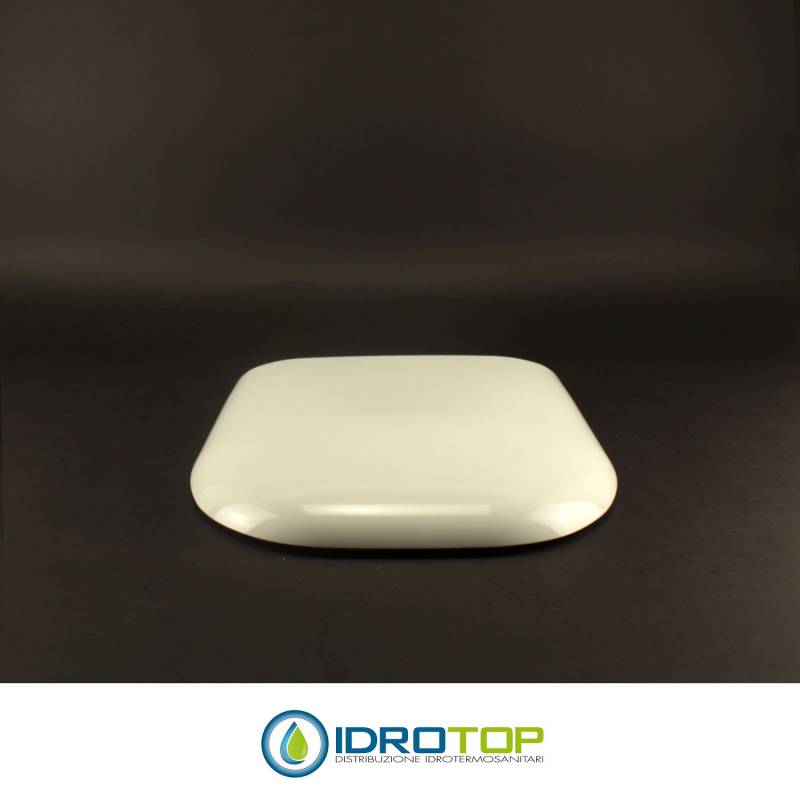 Copriwater per NERO CERAMICA AMICA come ORIGINALE TERMOINDURENTE BIANCO cerniera inox normale