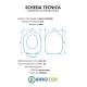 Copriwater per IDEAL STANDARD LIUTO TERMOINDURENTE BIANCO cerniera inox normale