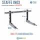 Staffa Regolabile INOX cm 45 per Climatizzatore 160 Kg.+Kit Antivibranti.Certificata TUV