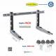 Staffa Regolabile INOX cm 52 per Climatizzatore 160 Kg.+Kit Antivibranti.Certificata TUV