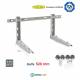 Staffa Unità Esterna cm 52 Condizionatore 160 Kg Regolabile+kit antivibranti.Certificata TUV