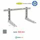 Staffa Unità Esterna cm 52 Condizionatore 160 Kg Regolabile+kit antivibranti.Certificata TUV