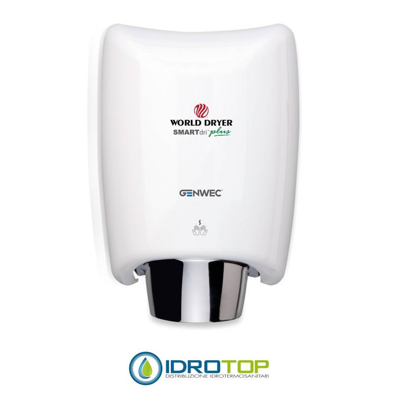 Asciugamani elettrico automatico WORLD DRYER SMARTDRI PLUS in alluminio verniciato colorato