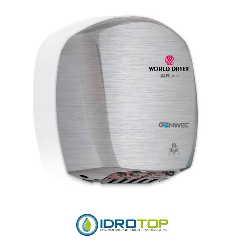 Asciugamani elettrico automatico WORLD DRYER AIRFORCE in acciaio inox