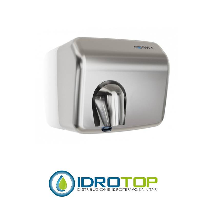 Asciugamani elettrico automatico GENWEC CLASSICFLOW in acciaio inox