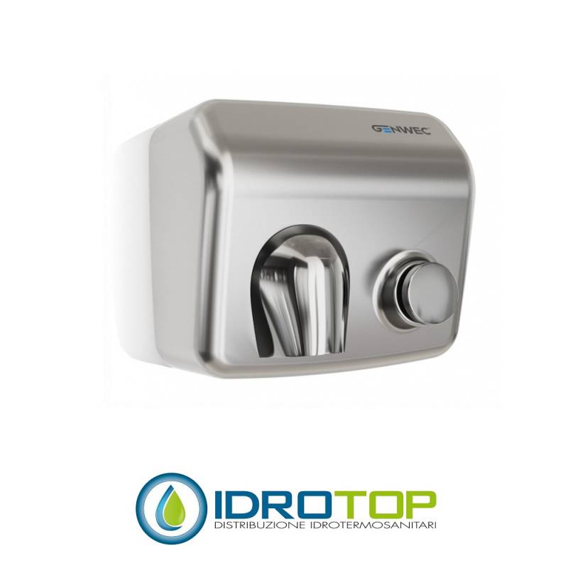 Asciugamani elettrico manuale GENWEC CLASSICFLOW in acciaio inox