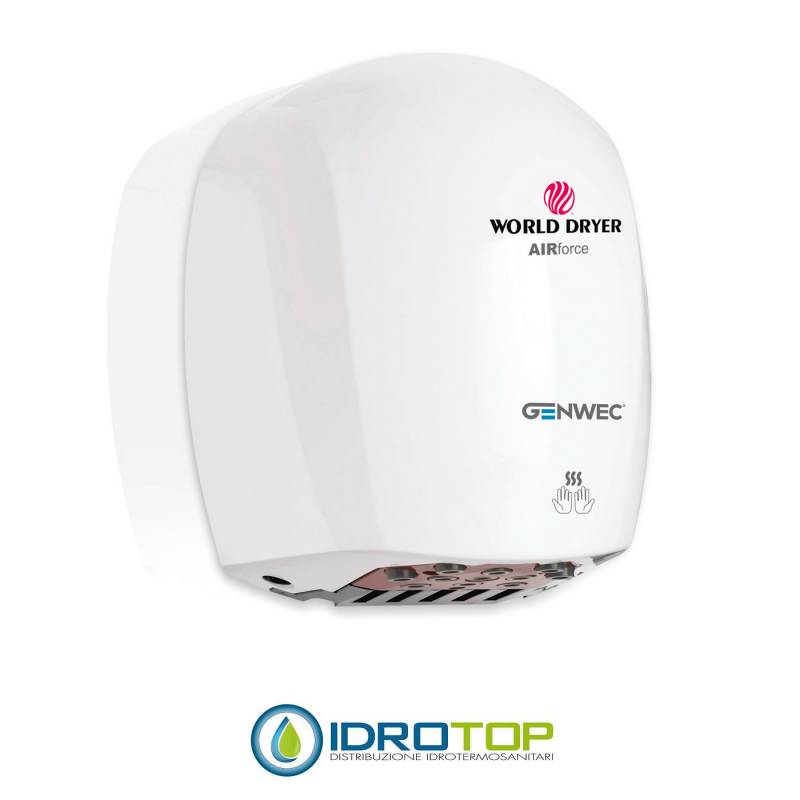 Asciugamani elettrico automatico WORLD DRYER AIRFORCE in acciaio inox