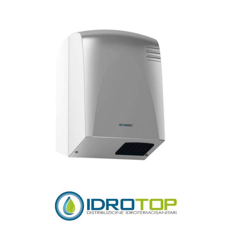 Asciugamani elettrico automatico GENWEC WECFLOW in acciaio inox