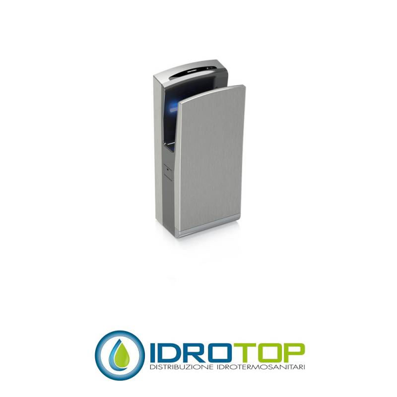 Asciugamani elettrico automatico GENWEC BLADEFLOW 2 in acciaio inox a lama d'aria con spazzole