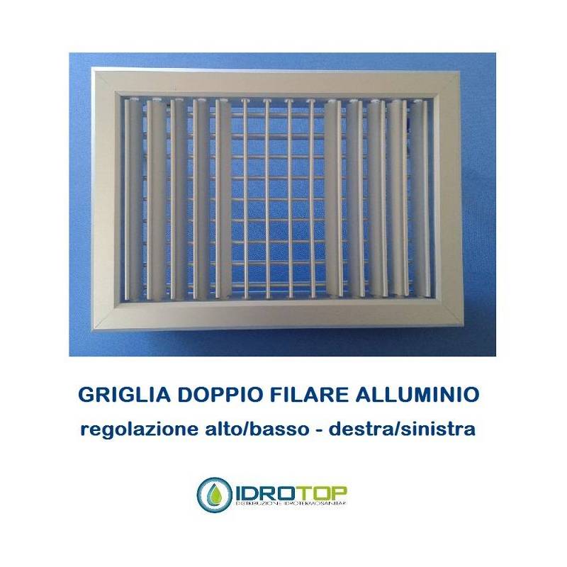 Bocchette Griglie 400X150mm in alluminio con Alette orientabili Singolarmente