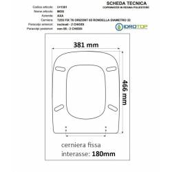 Copriwater MOS AXA Bianco Cerniera Cromo 