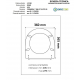 Copriwater ROND AXA Bianco Cerniera Cromo 