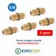 Kit 5 pezzi Nipplo Raccordo Sae 1/4" M/M Giunto-Bocchettone a Doppia Cartella