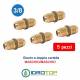 Kit 5 Nipplo Raccordo Sae 3/8" M/M Giunto-Bocchettone a Doppia Cartella