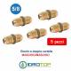 Kit 5 Nipplo Raccordo Sae 5/8" M/M Giunto-Bocchettone a Doppia Cartella