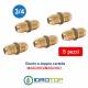 Kit 5 Nipplo Raccordo Sae 3/4" M/M Giunto-Bocchettone a Doppia Cartella