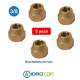 Kit 5 Bocchettone con Filetto3/8" Sae per Tubi Climatizzatori-Giunto