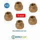 Kit 5 Bocchettone con Filetto 1/2" Sae per Tubi Climatizzatori-Giunto