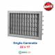 Griglia Bocchetta New Model 22x17cm GRIGIA Diam.120mm Regolabile con Serranda per Caminetto