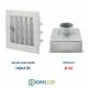 Bocchetta Aria cm14x13 Alluminio con Adattatore D.80-Griglia x Caminetto Regolabile