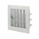 Bocchetta Aria cm14x13 Alluminio-Griglia x Caminetto Regolabile con Serranda