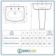 SCHEDA TECNICA  LAVABO serie ONE