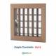 Griglia Bocchetta 16x16cm Diam. 80mm Bronzo con Adattatore per Camino