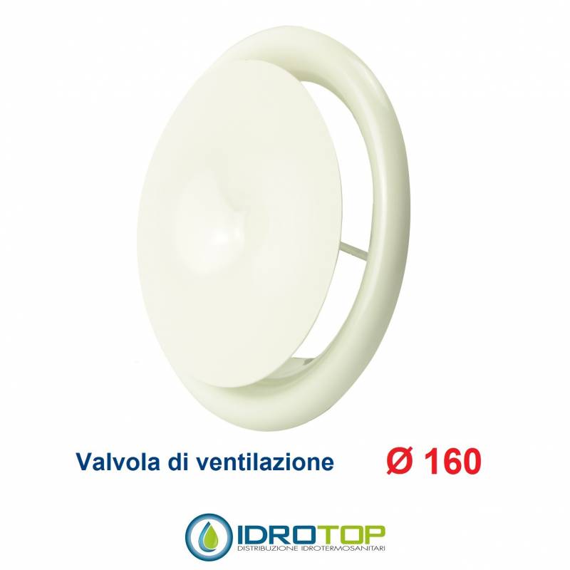 Valvola Bocchetta Diam.200mm MANDATA BIANCA Completa di Collarino