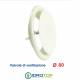 Valvola Bocchetta Diam.80mm MANDATA BIANCA Completa di Collarino