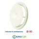 Valvola Bocchetta Diam.80mm MANDATA BIANCA Completa di Collarino