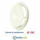 Valvola Bocchetta Diam.100mm MANDATA BIANCA Completa di Collarino