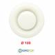 Valvola Bocchetta Diam.100mm RIPRESA BIANCA Completa di Collarino