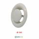 Valvola Bocchetta Diam.100mm RIPRESA BIANCA Completa di Collarino
