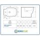 SCHEDA TECNICA BIDET FILO MURO serie ONE