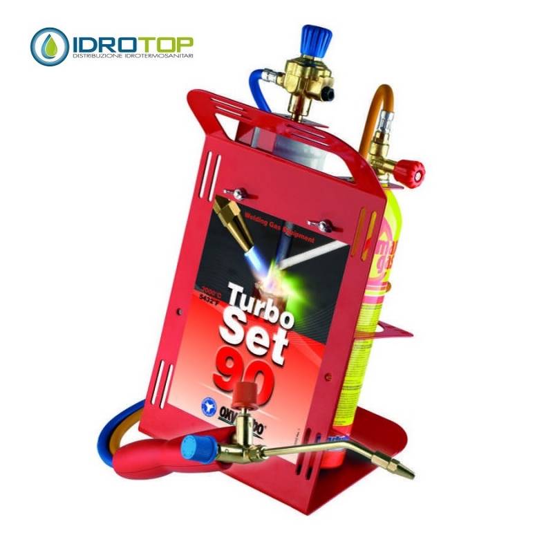 Stazione di Saldatura Autogena-Turbo set 90 Oxyturbo Kit Cannello-Idrotop