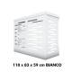 Jimmy Copri Climatizzatore/Condizionatore BIANCO per Unità Esterna L1100xH830xP590 in Alluminio Composito