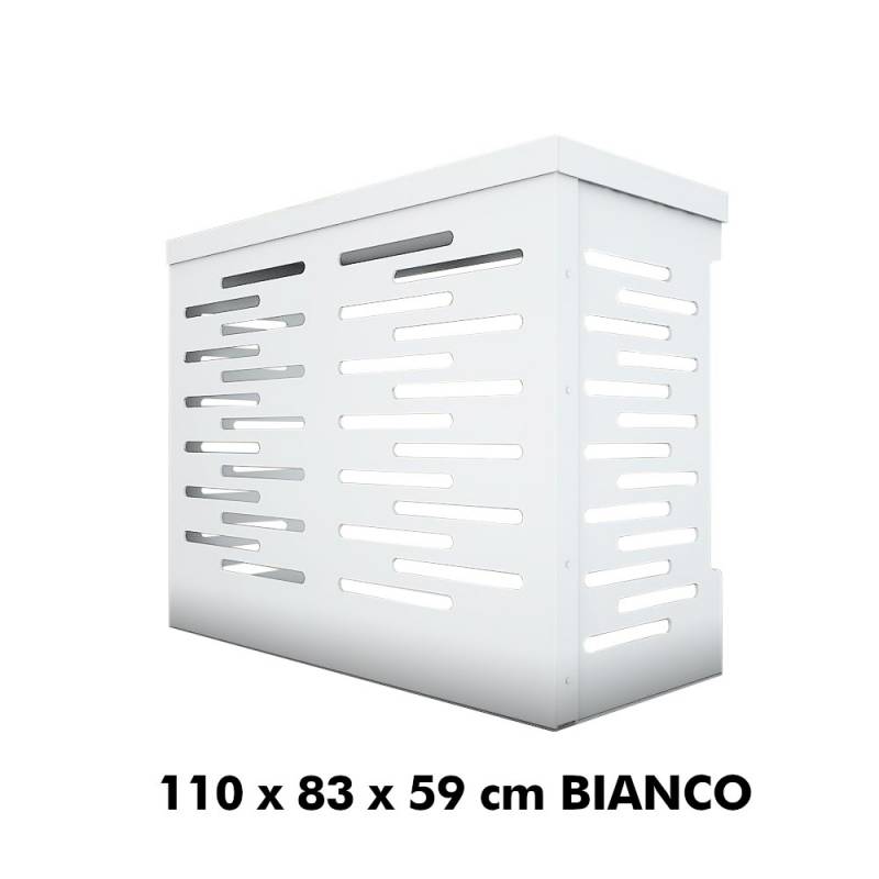 Jimmy Copri Climatizzatore/Condizionatore BIANCO per Unità Esterna L1100xH830xP590 in Alluminio Composito