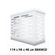 Jimmy Copri Climatizzatore/Condizionatore BIANCO per Unità Esterna L1140xH900xP480 in Alluminio Composito