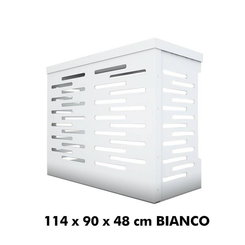 Jimmy Copri Climatizzatore/Condizionatore BIANCO per Unità Esterna L1140xH900xP480 in Alluminio Composito