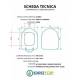 Copriwater per GLOBO FORTY 3 SOSPESO TERMOINDURENTE BIANCO cerniera inox normale o rallentata soft close