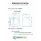 Copriwater per AZZURRA DIANA TERRA / MONOBLOCCO TERMOINDURENTE BIANCO cerniera inox normale o rallentata soft close