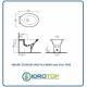 MISURE TECNICHE VASO FILO MURO serie SCULTURE