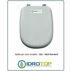 Copriwater Ideal Standard  TESI BIANCO EURO Cerniera Rallentata Soft Close Cromo-Sedile-Asse Wc