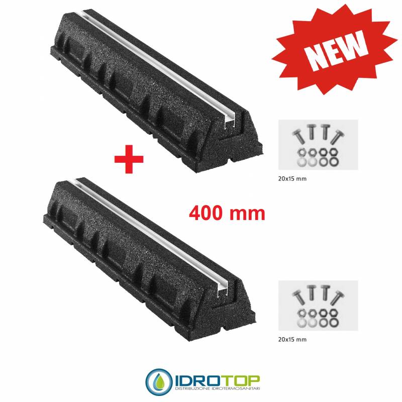 Coppia Basi TITAN L400 Antivibrante a Pavimento per Unità Esterne Pesanti Kg.200