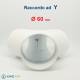 Raccordo a Y diam. 60 mm.Distributore per Aria Calda, Fredda e Ventilazione