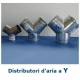 Raccordo a Y diam.120 mm.Distributore per Aria Calda, Fredda e Ventilazione