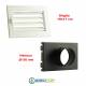 Griglia Bocchetta New Model 19X17cm BIANCA Diam.150 Regolabile con Serranda per Caminetto