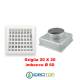 Bocchetta Aria cm20x20 regolabile Bianca con Adattatore D.60 per Caminetti