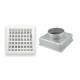 Bocchetta Aria cm20x20 regolabile Bianca con Adattatore D.60 per Caminetti